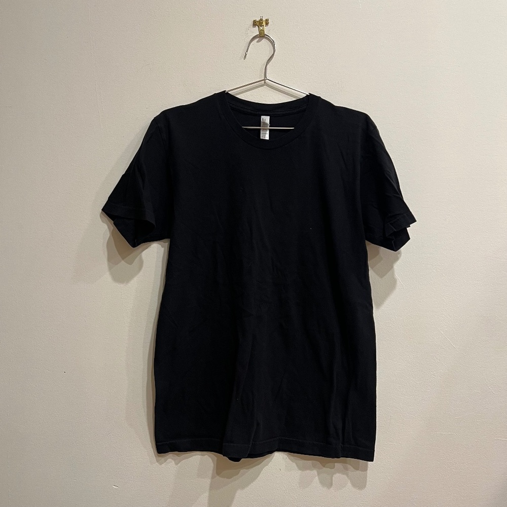 American Apparel Men’s Organic Cotton Black T-Shirt 3-Pack Medium